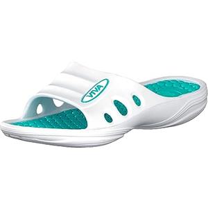Brandsseller Scarpe Donna | Ciabatte da Spiaggia e Piscina | Ciabatte per Doccia | Scarpe da Bagno | Sandali Estivi | Bianco/Turchese | 36 EU