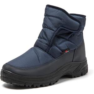 JOMIX Stivali Uomo Doposci Stivaletti Invernali da Neve Pelosi Caldi Scarpe Impermeabile da inverno MU9541 (Grigio, 40)