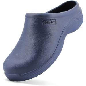 JOMIX Zoccoli Sanitari Uomo Ciabatte Sanitarie Uomo Gomma Calzature Infermieri Ortopediche Ospedale Cucina Giardino SU4099 (Blu, 42)