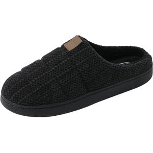 JOMIX Pantofole Uomo Invernali Chiuse Ciabatte Uomo Invernali Casa Calde e Comode MU3436 MU6054 (A Nero, 45)