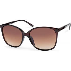 styleBREAKER Occhiali da sole da donna Oversize con lenti ovali in policarbonato e montatura in plastica, stile retrò 09020092, colore:Montatura Marrone/Vetro Marrone Gradiente