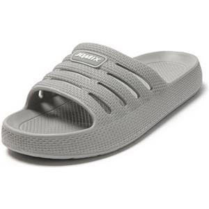 JOMIX Ciabatte Uomo Estive da Piscina Pantofole Gomma Morbide Comode Spiaggia Mare Bagno SU9226 Grigio,44