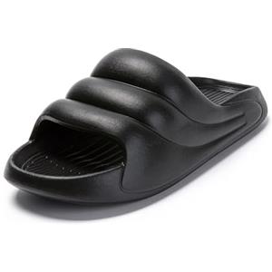 JOMIX Ciabatte Uomo Estive Mare in Gomma EVA Pantofole Ragazzi Estate Piscina Casa Slipper Spiaggia Bagno Sandali Comode SU9225 (Nero,42)