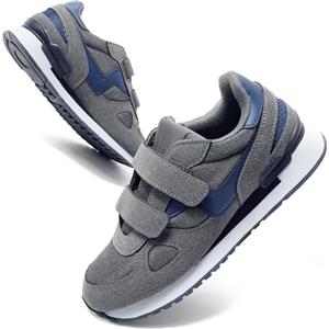JOMIX Scarpe con Strappo Uomo Comode Ginnastica Tennis Camminata Passeggio Sneakers Senza Lacci SU8138 (Grigio Navy, 42)