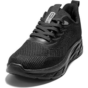 JOMIX Scarpe da Ginnastica Uomo Traspirante Sneakers Casual Sportive Leggero Confortevole da Corsa Running Camminata SU9130-1 Nero 41