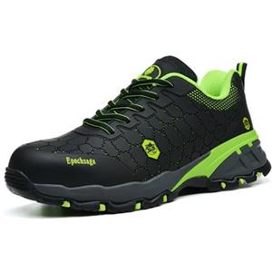 Epochsaga Scarpe Antinfortunistiche da Uomo con Puntale in Acciaio, Antiscivolo,per Uso Industriale ed edilizio (Verde, Adulto, Uomo, 41, Numero, Sistema Taglie Calzature EU, Media)