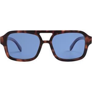 SOJOS Occhiali da sole retrò rettangolari polarizzati donna uomo donna quadrato vintage trendy occhiali da sole con protezione UV400 SJ2342, tartaruga e lente blu, m