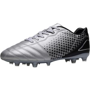 DREAM PAIRS Scarpe da Calcio Uomo Sportivo attività all'aperto Tacchetti Professionali competizioni Scarpe da Allenamento Teenager,Size 44,Argento/Nero,SUPERFLIGHT-1