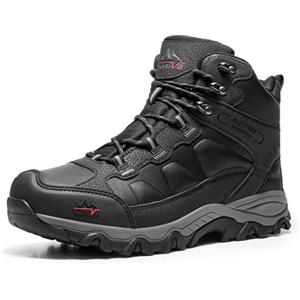 NORTIV 8 Scarpe da Trekking da Uomo Stivali da Esterno Scarponi da Trekking Scarponi da Trekking Impermeabili Stivali da Arrampicata Alpinismo,Size 42,Nero,NMUMHB2501