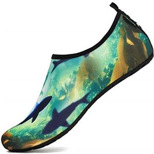 SAGUARO Scarpe Scoglio Uomo Donna Scarpette Mare Leggere Antiscivolo Scarpe Acquatiche per Piscina Immersione Spiaggia Surf, Verde Schiuma di Mare 46/47EU