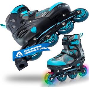 Apollo Champion, pattini in linea regolabili per ragazzi e ragazze a partire dalla taglia 31, per donne e uomini fino alla taglia 42, pattini in linea di alta qualità per bambini e adulti