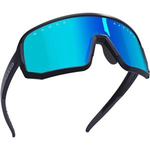 NAKED Optics VOLT Occhiali sportivi da uomo, occhiali da ciclismo da donna, occhiali da sole sportivi con protezione UV400, occhiali veloci da corsa, occhiali da corsa, lenti intercambiabili (nero