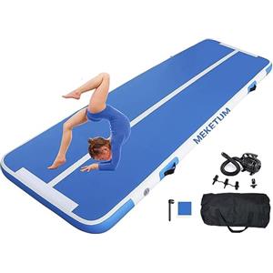 MEKETUM, Air Turn Track - Tappetino gonfiabile, antiscivolo, per casa, ginnastica, allenamento, yoga, attività all'aperto, fitness, lunghezze disponibili: 2, 3, 4, 5, spessore 10/20 cm