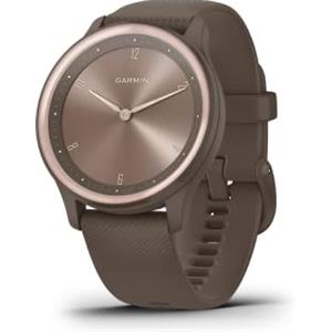 Garmin vívomove Sport Smartwatch ibrido, Cassa 40mm, Touchscreen OLED e Lancette, Cardio, SpO2, GPS, Calendario, Notifiche intelligenti, Previsioni meteo, Compatibile con iPhone®, Android™, Walnut