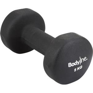 Bodyline Manubrio in ghisa ricoperto in neoprene 5 kg - antiurto e antiscivolo - singolo - palestra e HomeGym