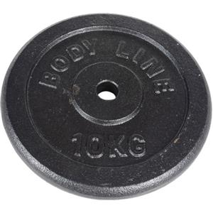 Bodyline Disco in ghisa 10 kg per allenamento con bilanciere, manubrio e sollevamento pesi - diametro 25 mm - per palestra, fitness, allenamento a casa