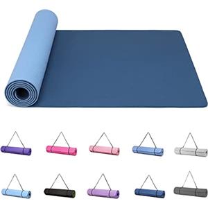 Good Nite Tappetini da Yoga da Donna Antiscivolo Con Superficie Testurizzata, Spessore 6 Mm, Con Cinghia Per Il Trasporto, Tappetino per Yoga, Pilates, Ginnastica (183 * 61 * 0,6 Cm)
