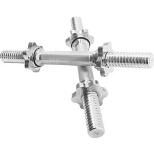 GORILLA SPORTS® Barre Manubri - Set di 2, Lunghezza 35cm o 42cm, 30mm, con Chiusure a Stella, in Acciaio Cromato, Argento o Nero - Bilanciere Manubrio, Barra Pesi, Palestra Casa, Fitness, Allenamento