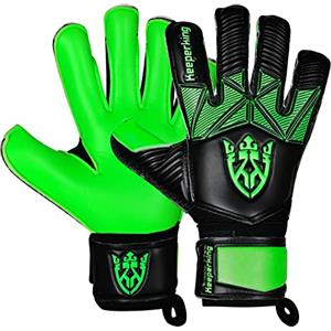 Keeperking Guanti da portiere per bambini, per adulti, senza fingersave 4 mm (10, verde B)