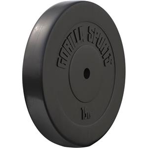 GORILLA SPORTS® Pesi Palestra - Disco Singolo: 1,25-15 kg o Set: 27,5/30 kg, 31 mm, Plastica - Dischi Palestra, Bumper, Bodybuilding, Peso, Sollevamento con Bilanciere e Manubri, Powerlifting