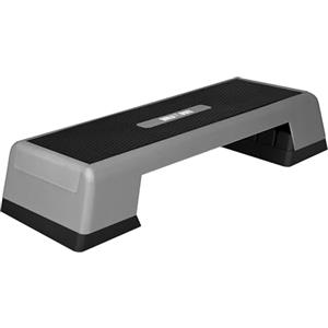 GORILLA SPORTS® Step Fitness - Regolabile su 3 Altezze, Antiscivolo, Salvaspazio, Stabile, Plastica, Carico: 300 kg - Home Gym, Pedana per Palestra Casa, Attrezzi Palestra Casa Glutei e Gambe