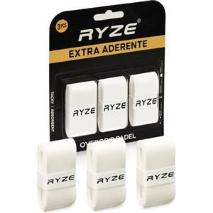 RYZE Overgrip Padel Bianco - Comfort e Aderenza Extra - Grip Racchetta da Padel Antiscivolo - Ultra Assorbente del Sudore - Grip Padel Anti-Vibrante - Progettato per Racchette di Padel Tennis - 120 cm