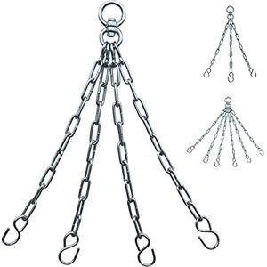 AQF Sacco da Boxe Catene, Sacco Boxe 4 Trefoli Catena Acciaio Inox, Sacco da Boxe Appeso & Girevole Sacco da Box Pesante Catenelle per Boxe Allenamento MMA