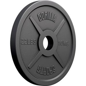 GORILLA SPORTS® Dischi Palestra - Set 30 kg/Disco Singolo, Olimpici, Ghisa, Ø50/51mm - Pesi Bilanciere, Manubri, Bodybuilding, Peso, Olimpionici, Powerligitng, Palestra Casa, Fitness, Braccia