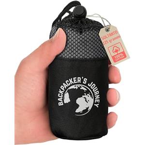 Backpacker's Journey Sacco a pelo ultraleggero (solo 265 g) 85 cm in 100% cotone, sacco a pelo igienico, senza chiusura lampo (nessuna potenza termica) - grigio