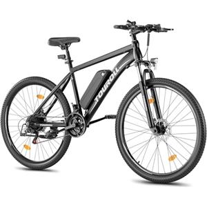 Touroll Bicicletta Elettrica, U1, Batteria Rimovibile 36V 13Ah, Autonomia di 65-30km, bicicletta elettrica uom, Motore 45 NM (U1 26")