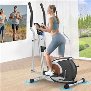 Neezee Ellittiche Magnetico, Macchina Ellittica Ultra-silenziosa Per La Casa Supporto Bluetooth Fitness APP, Con 16 Livelli di Resistenza Regolabile, Monitor LCD, Capacità di Carico 120KG