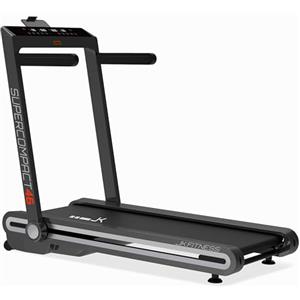 JK FITNESS [Tapis Roulant SuperCompact46 Pieghevole Preassemblato Con Inclinazione Elettrica 12 Livelli] Treadmill 16Km/H Motore 2.5 HP Nastro 46x130 Antiscivolo App Kinomap Zwift Console Salvaspazio