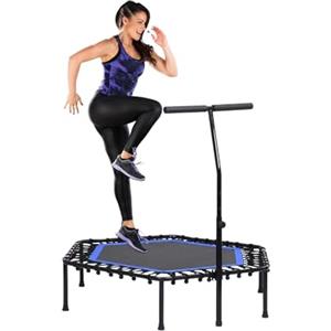 MAGIC SELECT Trampolino Elastico. Trampolino Fitness per Saltare con Ø90cm, Silenzioso. Installazione Semplice,Ottagonale per Adulti,Bambini. Interni ed Esterni con Braccioli in Schiuma Regolabili.