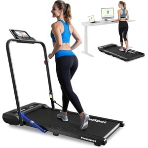 FlexiSpot Tapis Roulant da Camminata fino a 120 kg, Walking Pad 1-6 km/h, con Display LED, Tapis Roulant Compatto con Ruote e Telecomando per Casa e Ufficio
