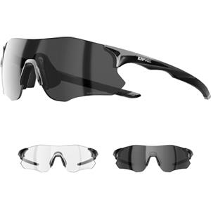 KAPVOE Occhiali da Sole Ciclismo Fotocromatici Uomo Donna Sportivi Trasparenti Bici Mountain Bike MTB Bicicletta