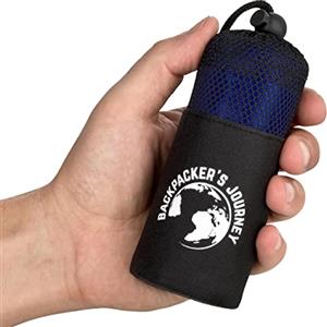 Backpacker's Journey Sacco Lenzuolo, Sacco a pelo da viaggio ultra-piccolo e ultraleggero (155g), sacco a pelo da capanna leggero, sottile. ideale per backpacking, ostelli e cabine (blu)