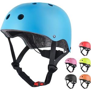 WINGBABE Bicicletta Bambini 3-5 Anni,Casco Bambina Protezioni Pattini da Skateboard Casco Regolabile per il Multisport (Blu)
