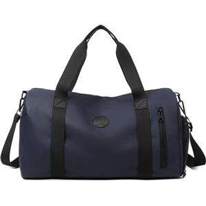 Balakaka Borsa da Viaggio Donna Uomo 23.9L, Borsa Sportivo con Porta Scarpe e Tasca Umida, Grande Capacità Weekend Piscina Ginnastica con Tracolla Removibile， Blu