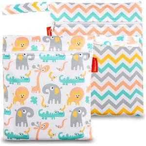 HOMYBABY® Wet bag pannolini lavabili - Borsetta porta pannolini ecologica e impermeabile - Wetbag porta costume bagnato