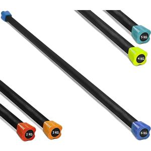 G5 HT SPORT Body Bar Professionale Barra con Peso da 2 a 6 kg Bilanciere per Allenamento Aerobico, Yoga, Pilates | Home Gym e Palestra (6 kg (Blu))