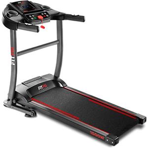 FITFIU Fitness MC-200 - Tapis Roulant con Inclinazione, Pieghevole, Ultracompatto e Silenzioso, Display LCD con 12 Programmi, Tapis Roulant con Cardiofrequenzimetro, Uso Domestico/Ufficio