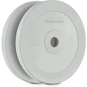 Capital Sports Methoder Coppia Dischi Tecnici per Sollevamento Pesi (2 x 5 kg, Attacco da 50 mm per bilancieri, Cross-Training Bar e Olympic Bar) Grigi