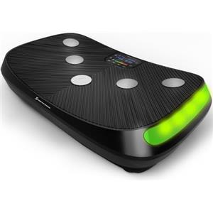 Sportstech - VP400 4D Pedana Vibrante, Curvo Pedana Vibrante Fitness con Tecnologia Smart LED, Compatto Attrezzi Fitness con Orologio Remoto, Fasce di Resistenza e Pavimento Tappetino da Palestra