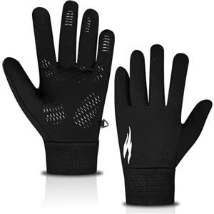 WESTWOOD FOX WFX Guanti termici invernali antivento guanti da corsa touch screen caldi antiscivolo in silicone guanti da ciclismo per uomo donna polsino elastico per guida, sci, corsa, calcio sport