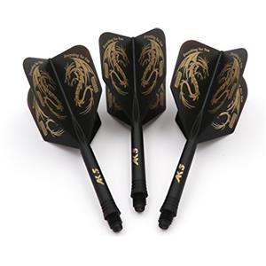 CUESOUL ROST Personalizzato Dartpfeile Integrato Schäfte Shaft And Darts Flight Medium, Set di 3 Pezzi Dragon Pattern (CSAK-5JL1)