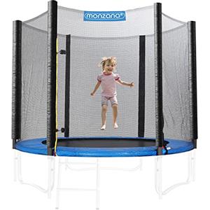 Monzana® Rete di Protezione Trampolino Ø183 244 305 366 427 cm 6-8 Pali Tappeto Elastico Rete di Ricambio Trampolini