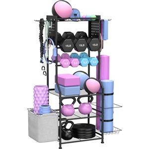 HYCFYJR Rastrelliera Manubri, Rastrelliera per pesi per Kettleball, Rastrelliera per Manubri da palestra per Tappetino Yoga & Attrezzi Palestra Casa, Porta pesi Palestra Casa, Supporto per Manubri