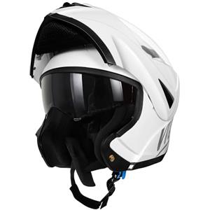 Westt Torque Casco moto integrale ECE-R 22.06 casco modulare uomo donna con protezione mento caschi moto visiera, nero, grigio, bianco, certificazione ECE