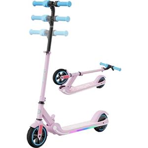 RCB Monopattino Elettrico per Bambini 6-12 Anni, Motore 150W - Max 16 Km/h - Luce LED Arcobaleno - Pieghevole - Display a LED - Velocità e Altezza Regolabili, Regalo per Bambini ed Adolescenti