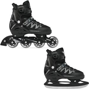 Croxer - Pattini a rotelle per bambini, ragazze, ragazzi, adulti, bambini - Pattini a rotelle - Regolabili con opzione pattini da ghiaccio - Torch, misura regolabile 39-42 (25,5-27cm)